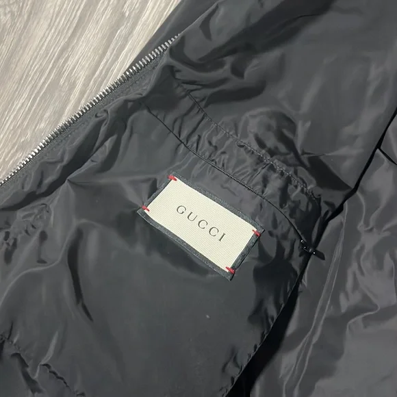 Men's Gucci Box Logo Nylon Windbreaker Jacket